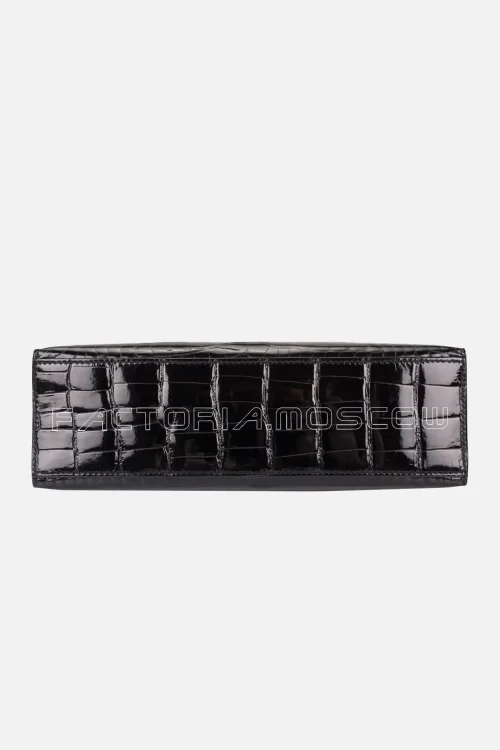 Hermes Kelly Pochette Mini Shiny Alligator Colour Black GHW