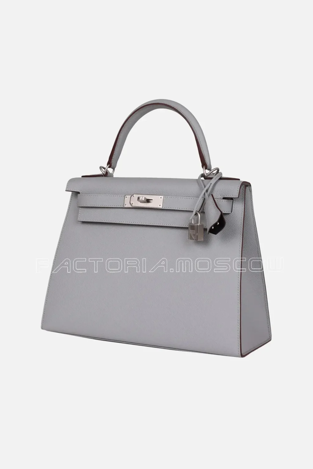 Hermès Special Order (HSS) Kelly Sellier 28 Bleu Glacier Verso Epsom Brushed PHW