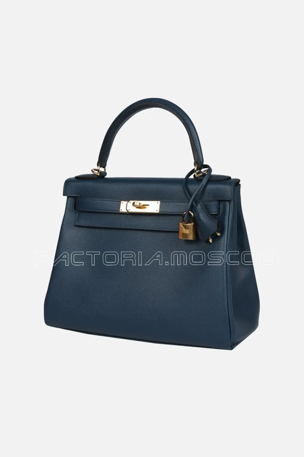 Hermès Kelly Retourne 28 Deep Bleu Evercolor GHW