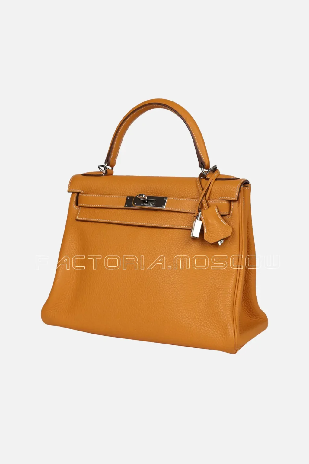Hermès Kelly Retourne 28 Moutarde Clemence PHW