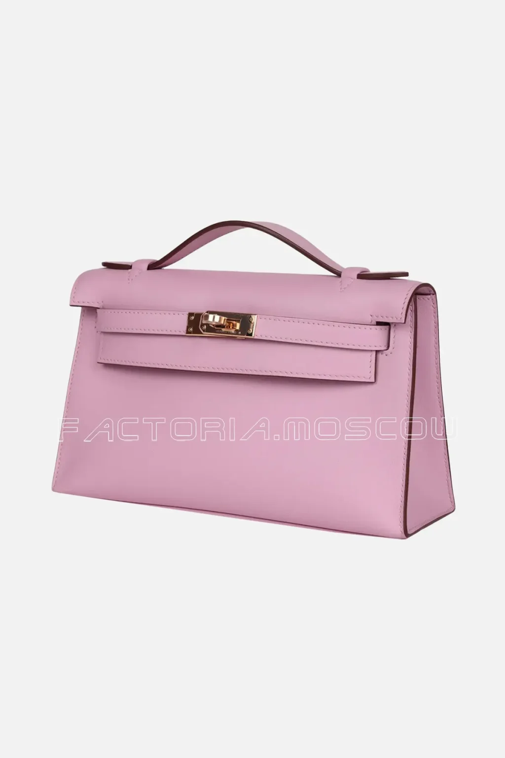 Hermès Kelly Pochette Swift Colour Mauve Sylvestre RGHW