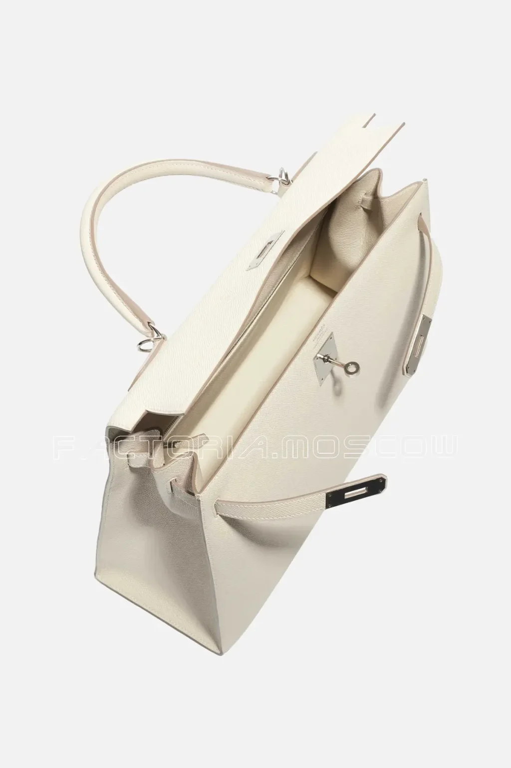 Hermès Kelly Sellier 35 Epsom Colour Craie PHW