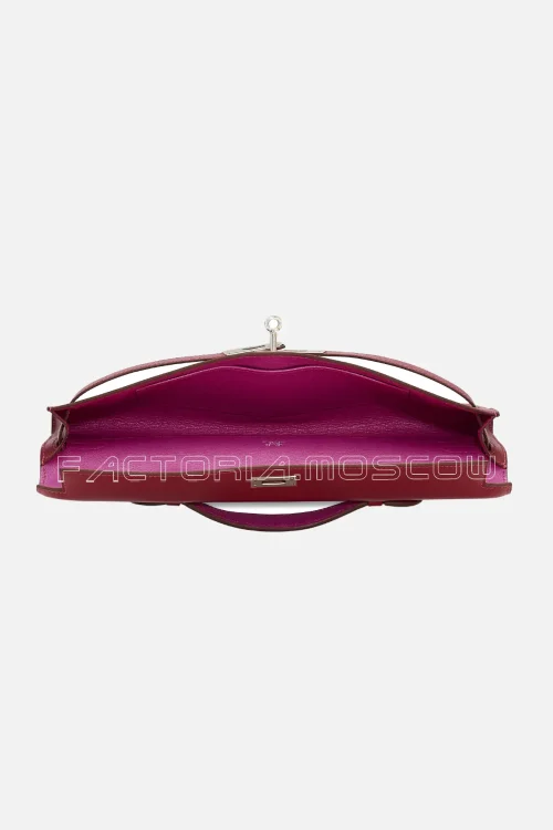 Hermes Kelly Cut Rubis/Rose Shocking Tadelakt PHW