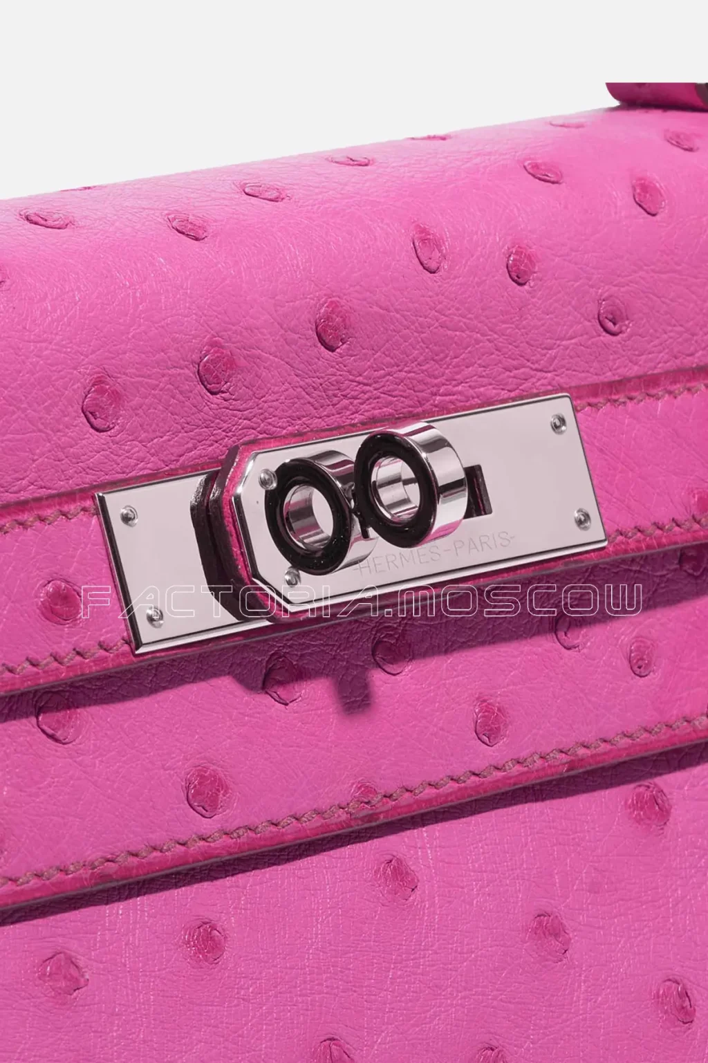 Hermès Kelly Retourne 28 Ostrich Fuchsia PHW