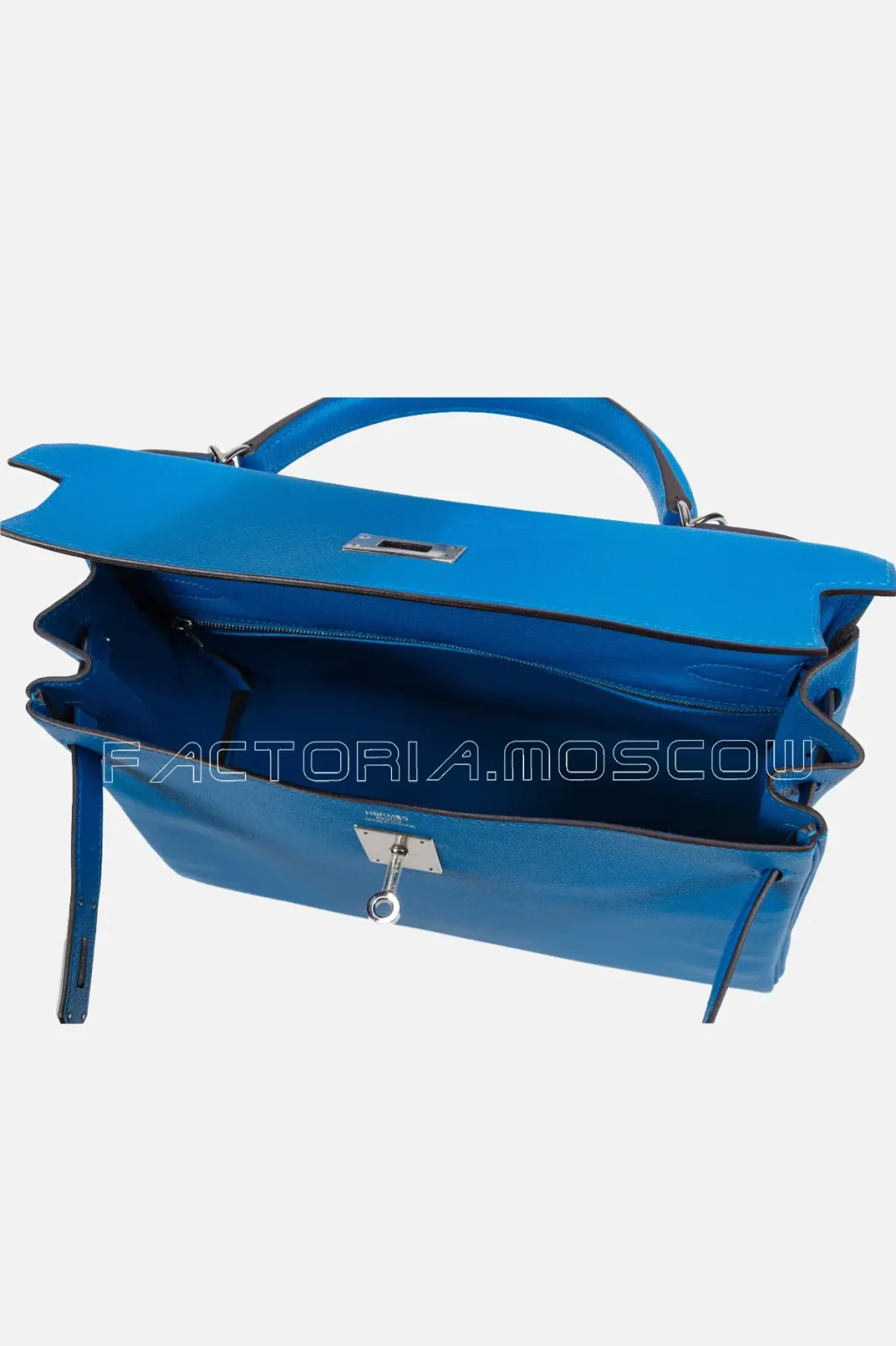 Hermès Kelly Retourne 32 Evercolor Colour Bleu Hydra PHW