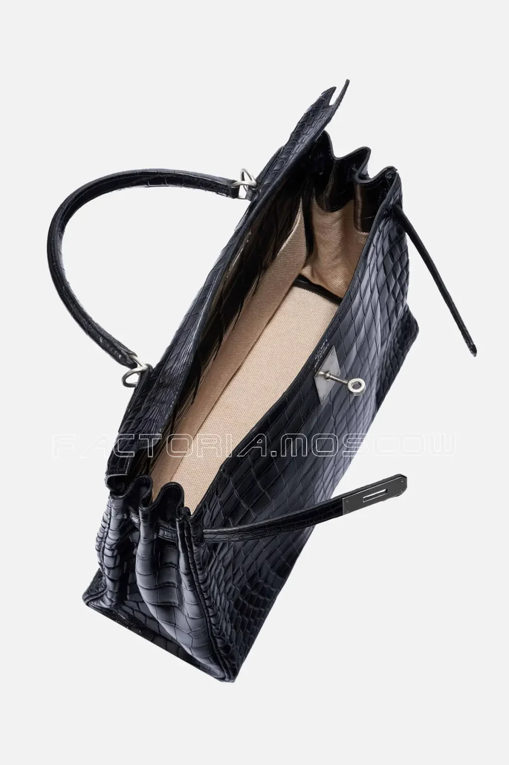 Hermès Kelly Retourne 35 Matte Niloticus Colour Black PHW