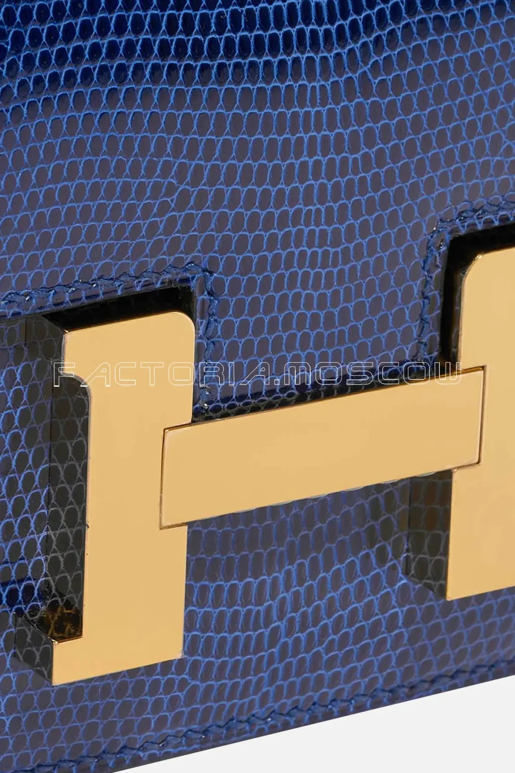 Hermès Constance 18 Salvator Lizard Blue Sapphire GHW