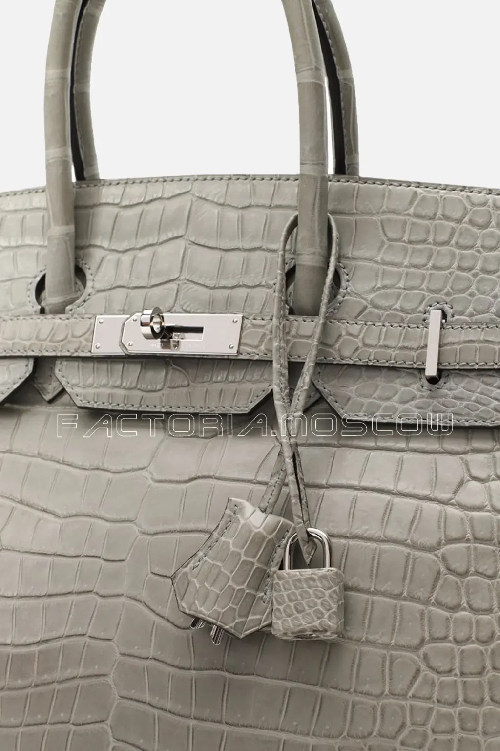 Hermes Birkin 35 Alligator Matte Colour Gris Pearl PHW