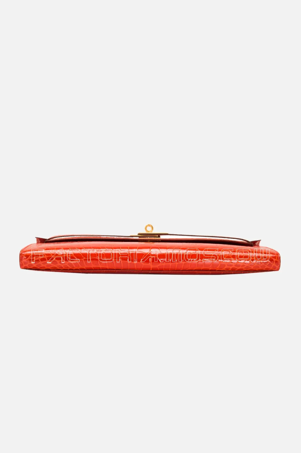 Hermès Kelly Cut Orange Poppy Porosus Crocodile GHW