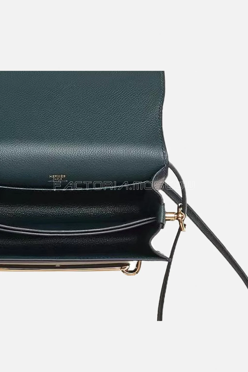 Hermes Roulis Mini Evercolor Vert Rousseau GHW