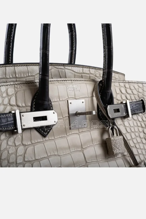 Hermes Birkin 30 HSS Beton & Graphite Matte Alligator Brushed PHW