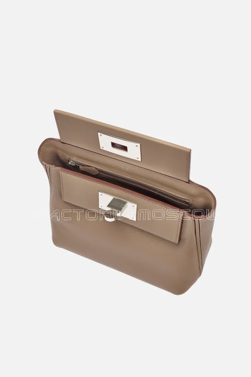 Hermes 24/24 21 Mini Etoupe Evercolor And Swift PHW