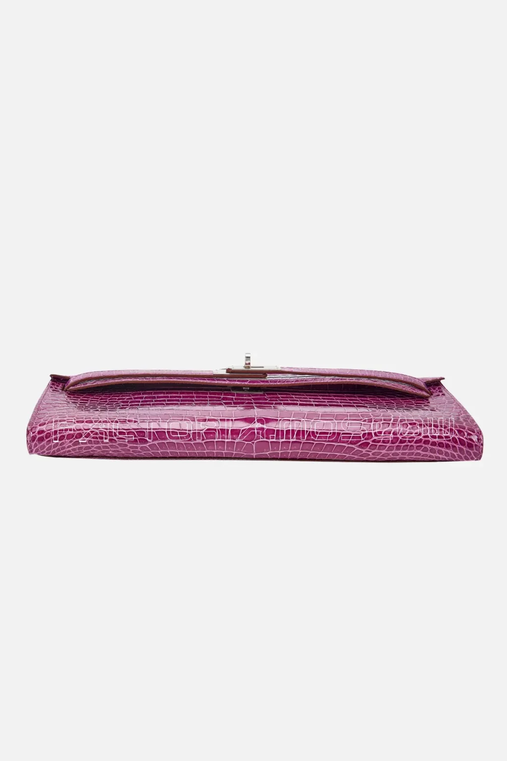 Hermès Kelly Cut Violet Shiny Porosus PHW