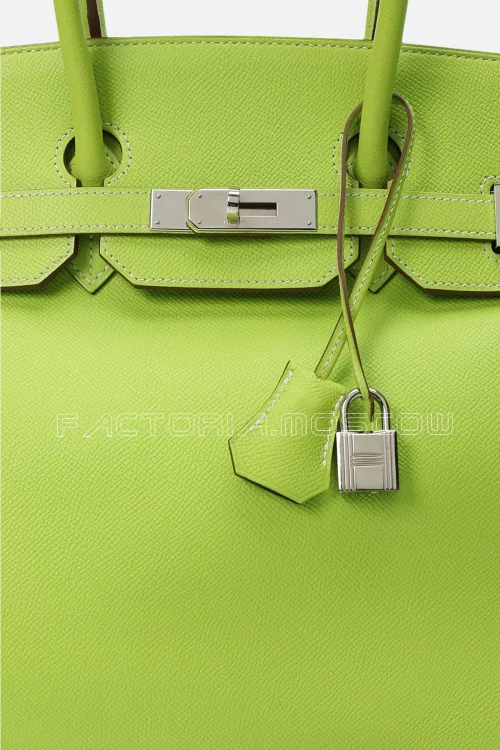 Hermes Birkin 35 Epsom Colour Kiwi/Lichen PHW