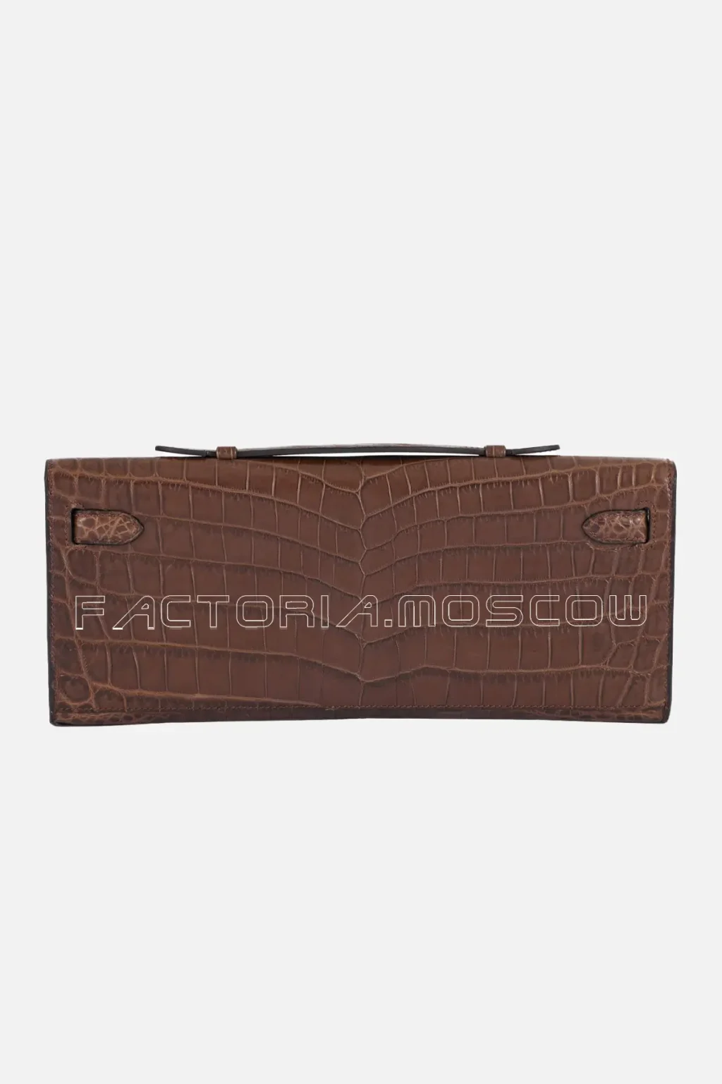 Hermès Kelly Cut Cacao Matte Niloticus Crocodile GHW