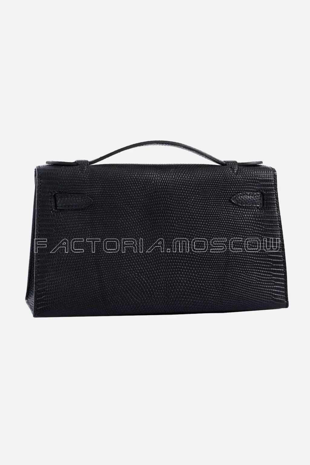 Hermes Kelly Pochette Clutch Matte Niloticus Lizard Colour Black PHW