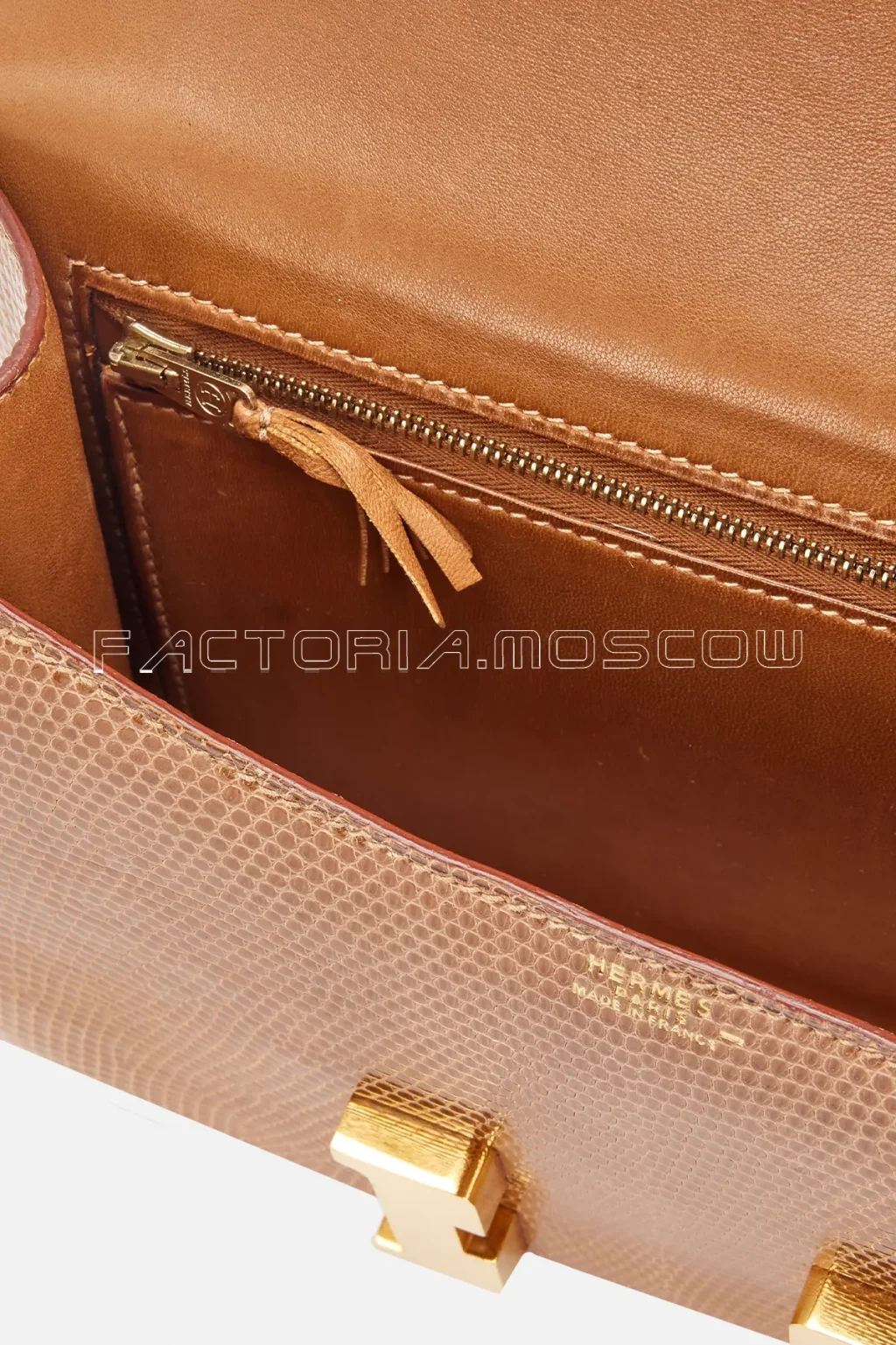 Hermes Constance 18 Shiny Varanus Niloticus Lizard Sesame GHW