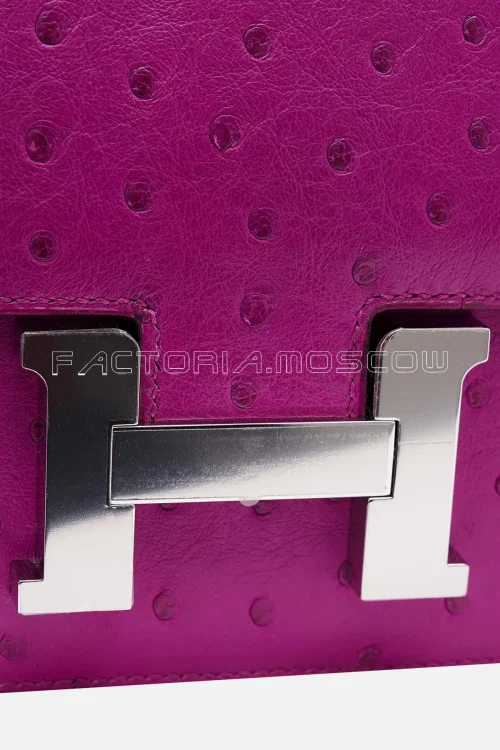 Hermès Constance 18 Ostrich Rose Pourpre PHW