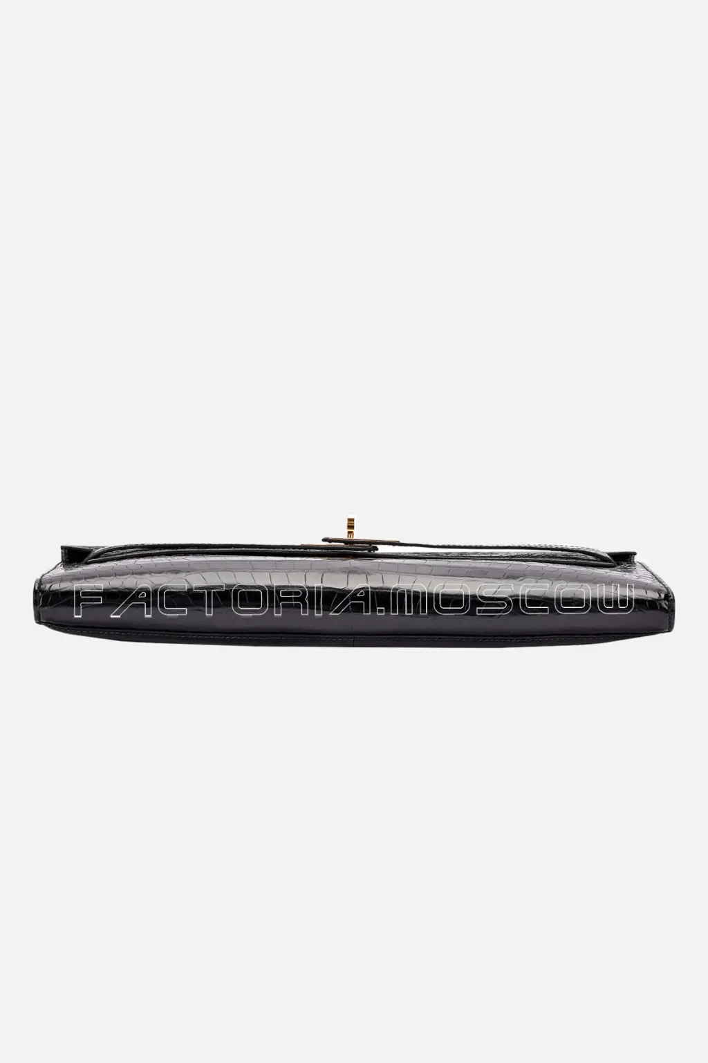 Hermès Kelly Cut Black Shiny Porosus Crocodile GHW