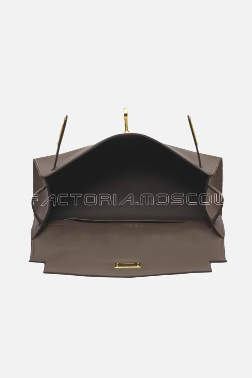 Hermes Kelly Pochette Swift Clutch Colour Etain GHW