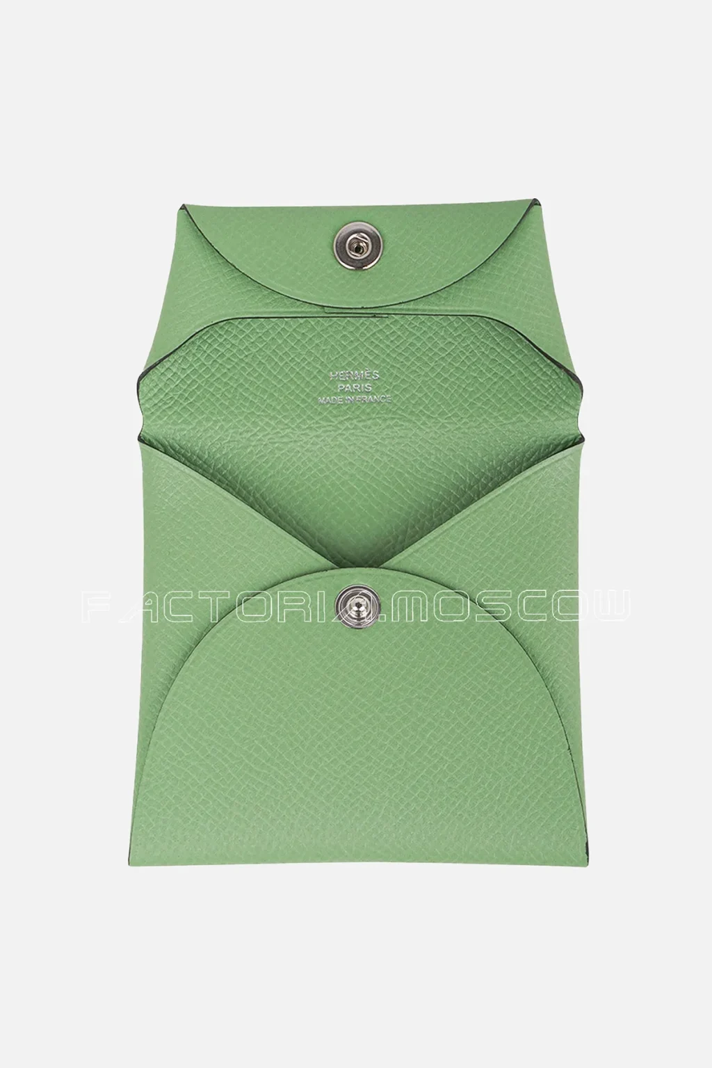 Hermes Bastia Change Purse Epsom leather Vert Criquete