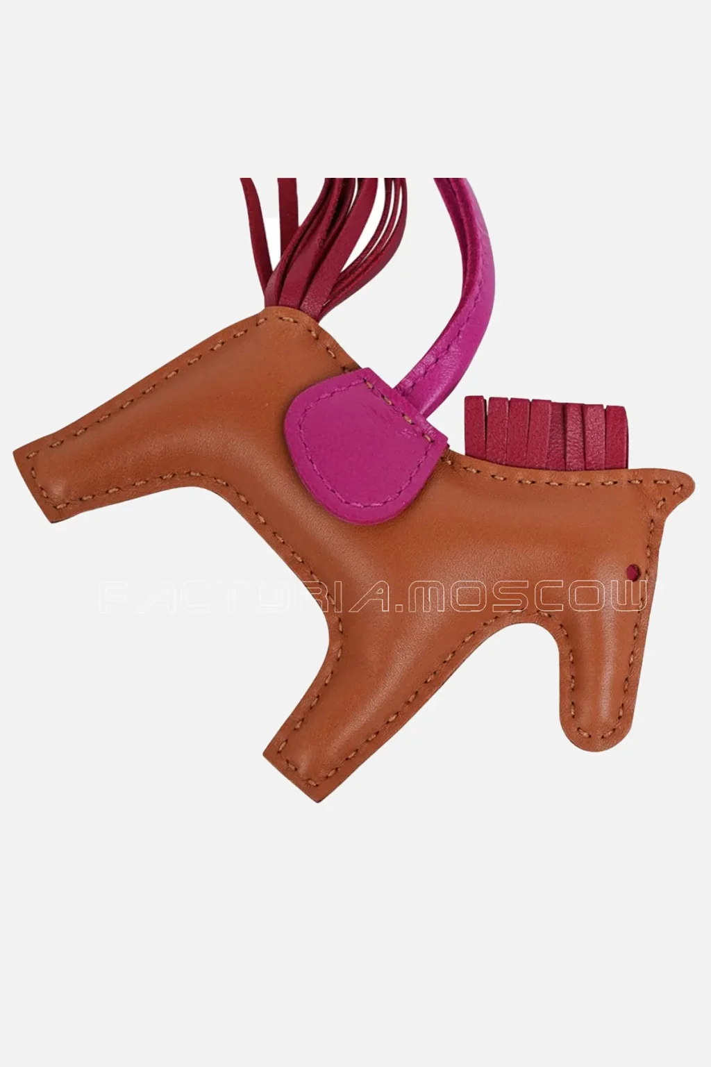 Hermes Rodeo PM Bag Charm Gold / Rose Pourpre/ Rubis