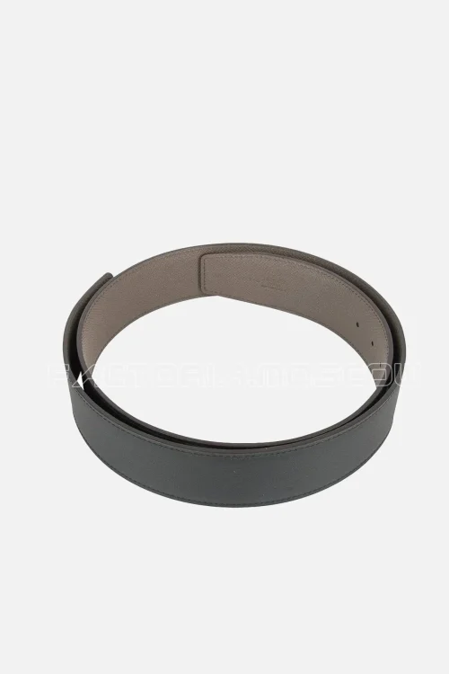 Hermes Belt H Constance 42mm Etain / Black Brushed Gold Buckle