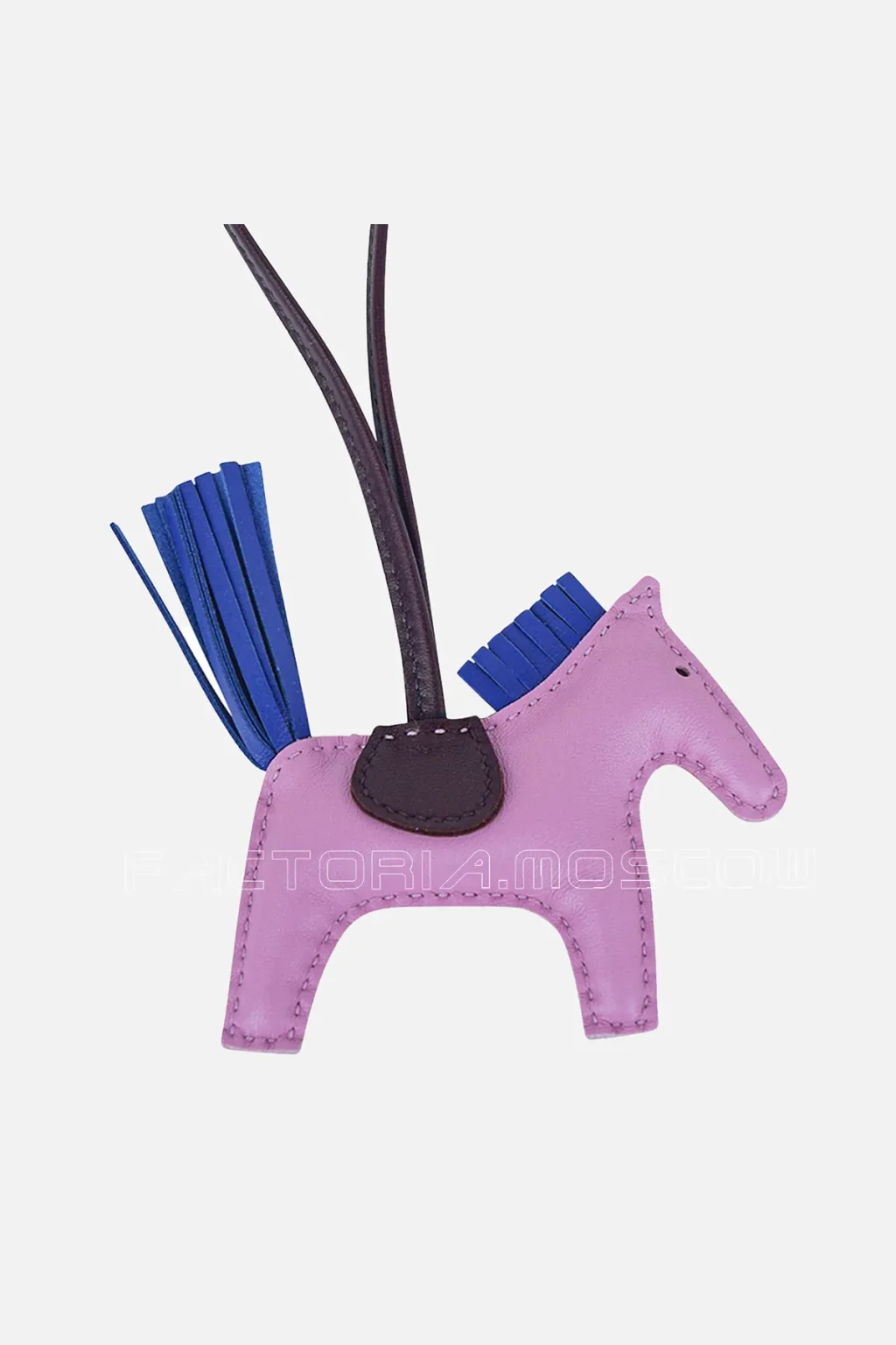 Hermes Rodeo PM Bag Charm Mauve Sylvestre / Bleu de France / Rouge Sellier