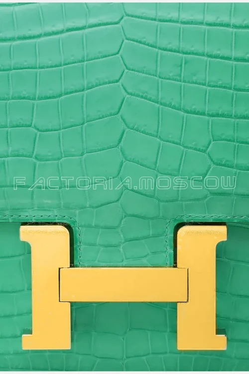 Hermes Constance 24 Crocodile Niloticus matte Colour Vert Jide GHW