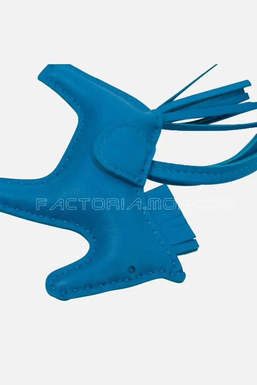 Hermes Rodeo PM Bag Charm Single Colour Blue Zanzibar