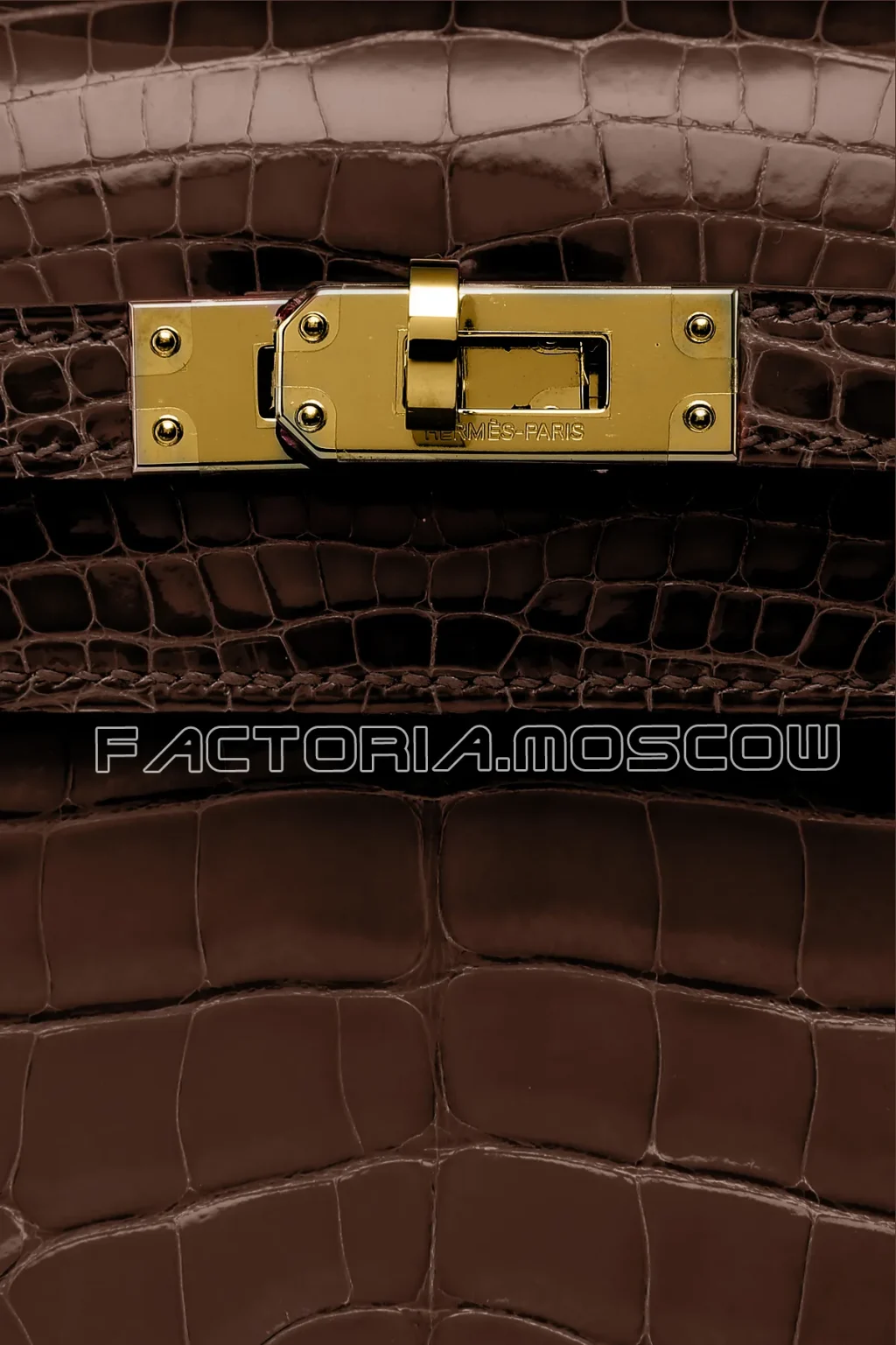 Hermes Kelly Pouchette Alligator Lisse Colour Miel GHW