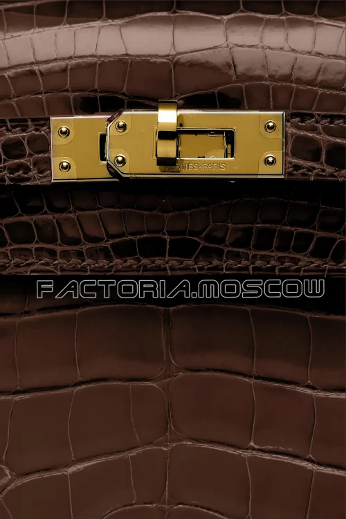 Hermes Kelly Pouchette Alligator Lisse Colour Miel GHW