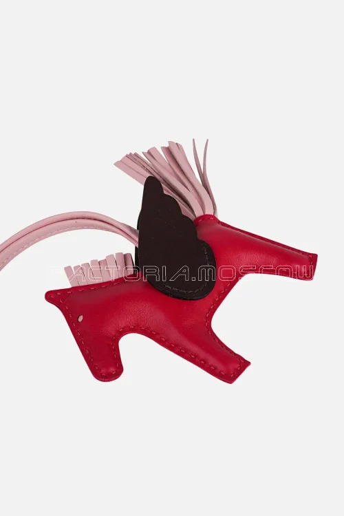 Hermes Pegase Rodeo PM Bag Charm Framboise / Rouge Sellier / Rose Sakura