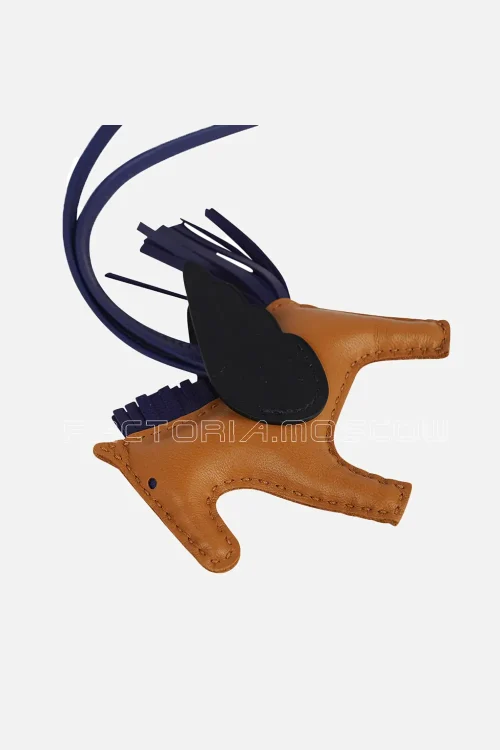 Hermes Rodeo PM Pegase Bag Charm Sesame / Black / Bleu Sapphire