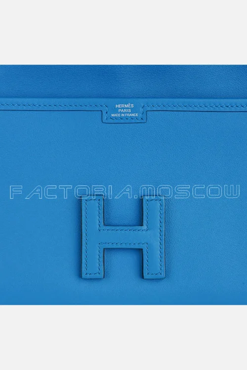 Hermes Jide Elan 29 Clutch Swift Blue Frida Hardware Leather