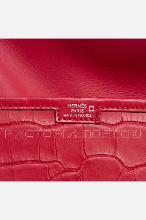 Hermes Jide Elan 29 Clutch Alligator matte Rose Mexico Hardware Leather
