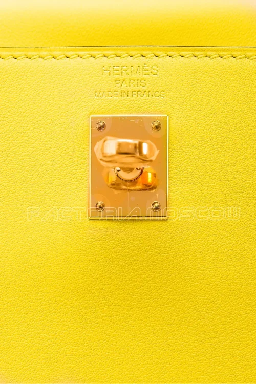 Hermes Kelly Retourne 25 Swift Jaune De Naples GHW