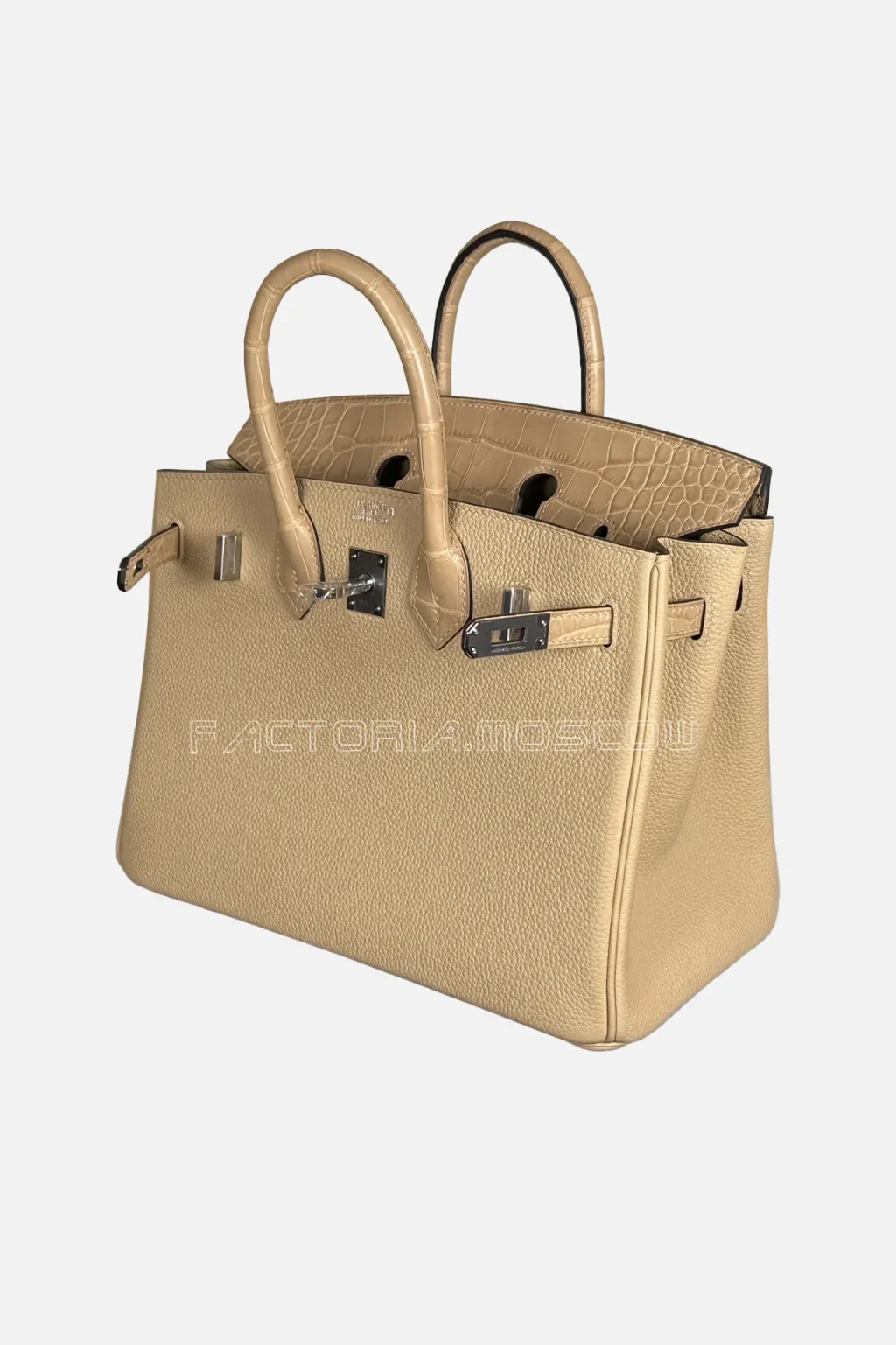 Hermes Birkin Touch 25 Alligator Matte/Togo Colour Trench Hardware PHW