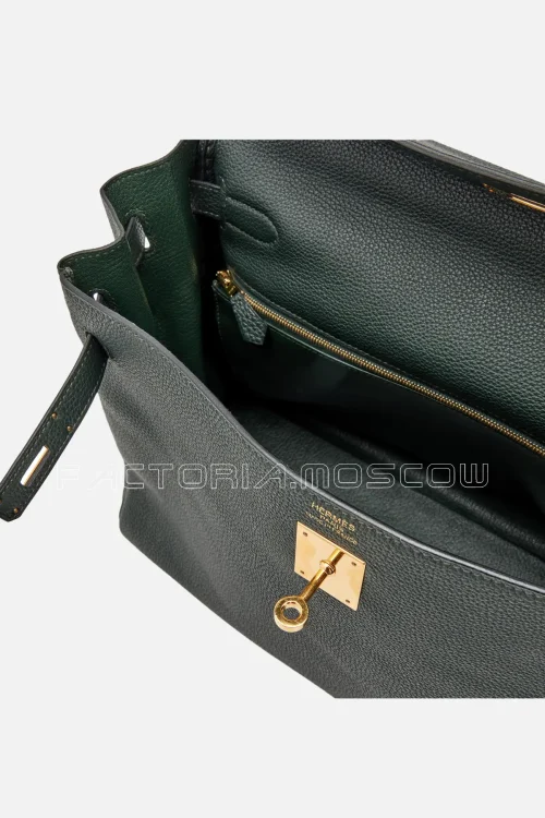 Hermès Kelly Retourne 35 Togo Colour Vert Cypress GHW