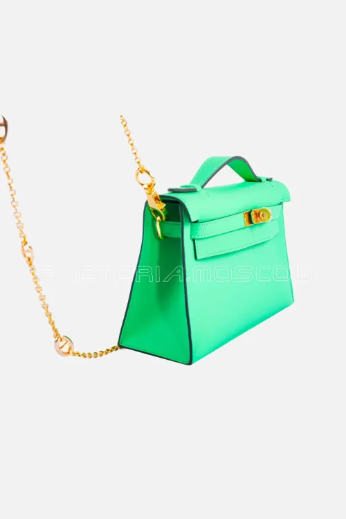Hermes Kelly Pochette Swift Colour Vert Comics GHW