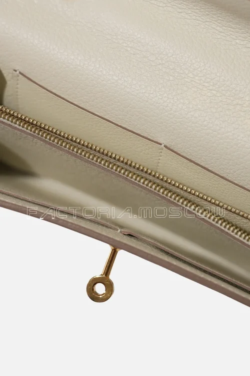 Hermès Kelly To-Go Wallet Mushroom Evercolor RGHW