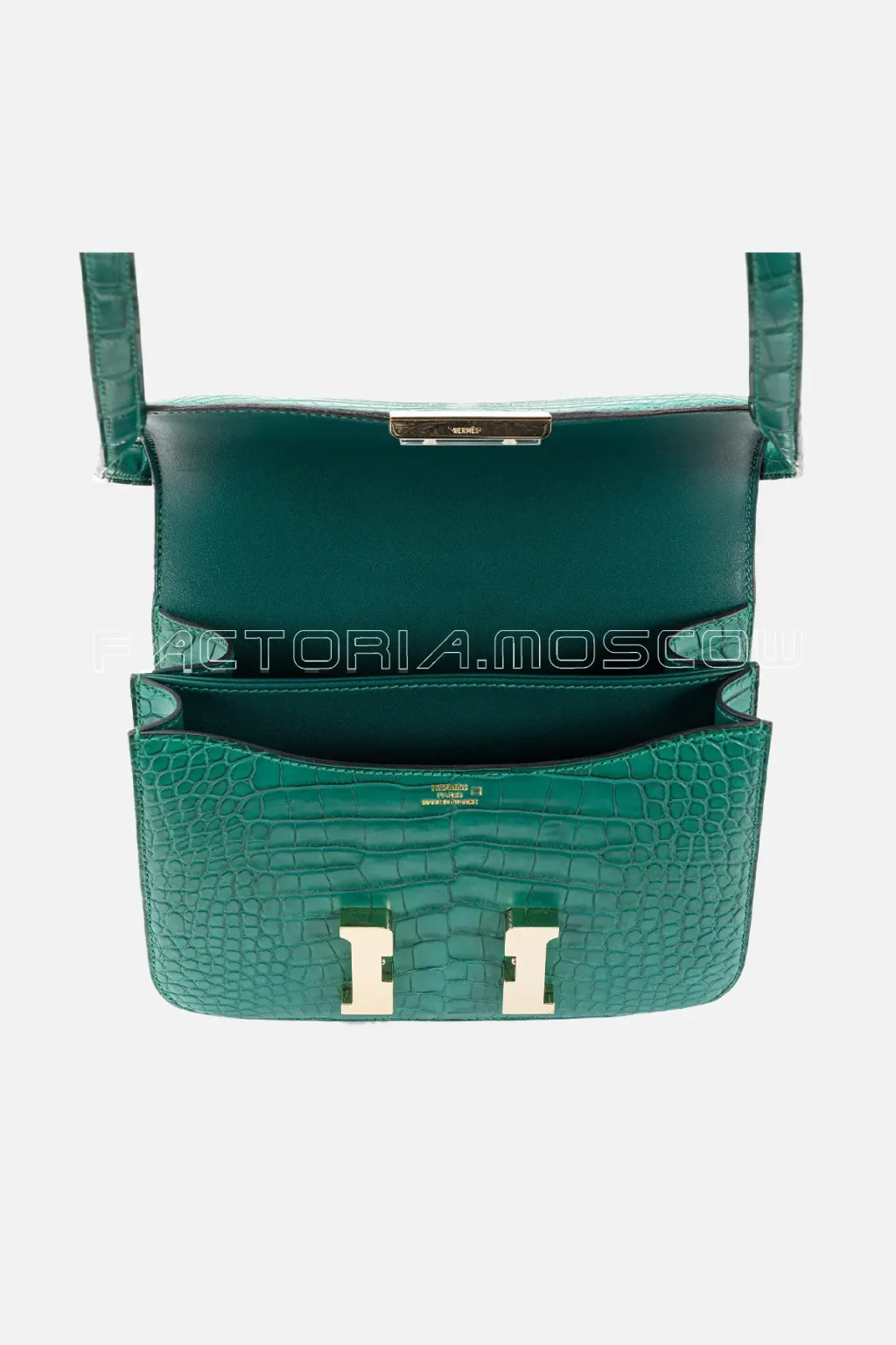 Hermès Constance 18 Matte Alligator Malachite Permabrass Hardware