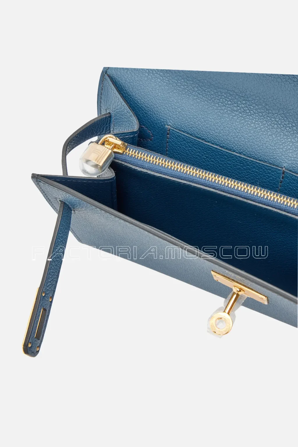 Hermès Kelly To Go Wallet Bleu De Prusse Evercolor GHW