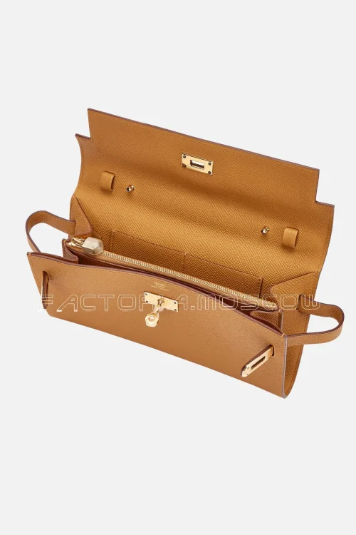 Hermès Kelly To-Go Wallet Sesame Epsom GHW