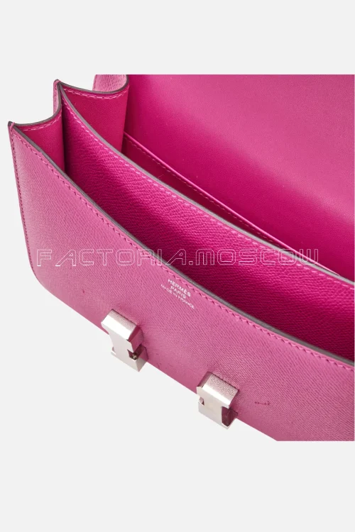 Hermès Mini Constance 18 Epsom Rose Pourpre PHW