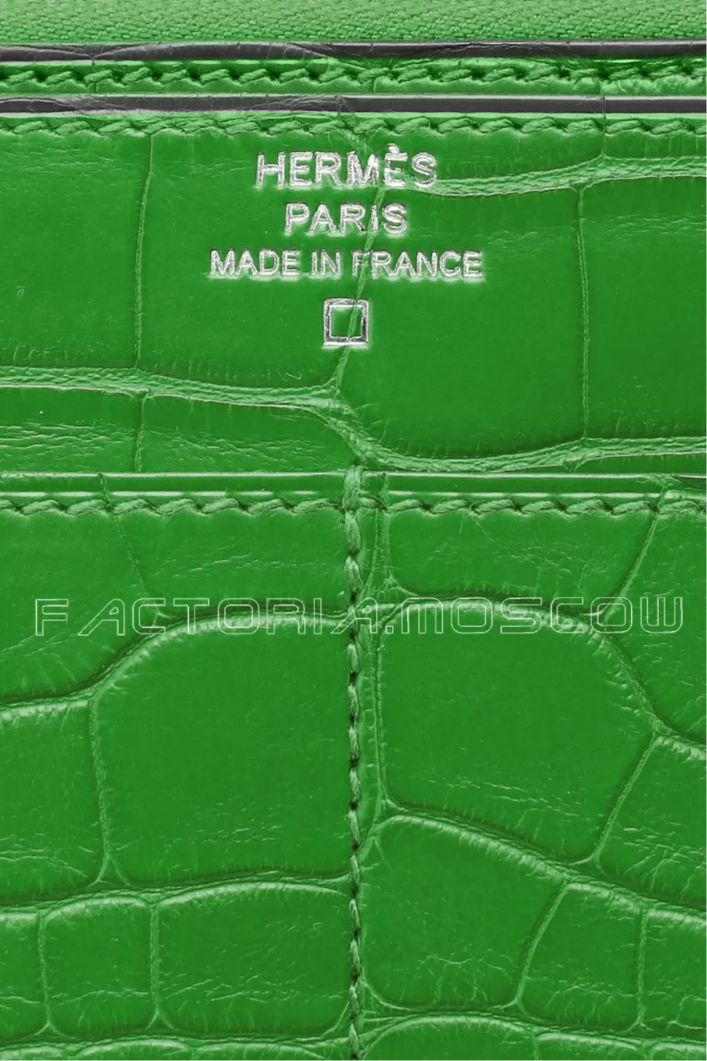 Hermes Dogon Duo Wallet Alligator matte Cactus Hardware Phw