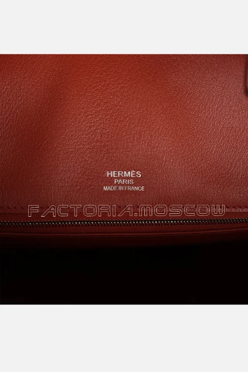 Hermès Birkin 35 Ghillies Clemence/Evercolor Colour Brique PHW