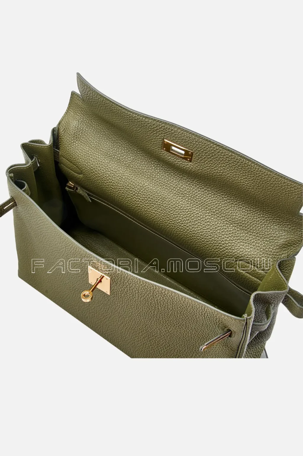 Hermès Kelly Retourne 35 Clemence Colour Vert Veronese GHW