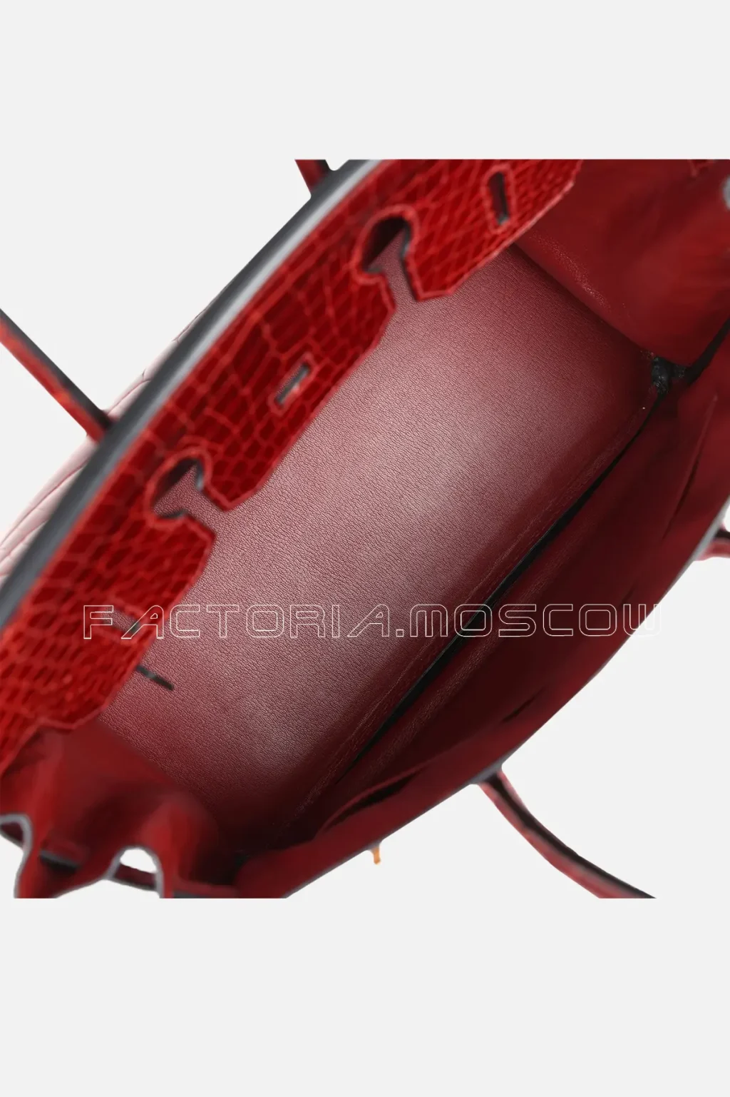Hermès Birkin 35 Shiny Crocodile Porosus Colour Rouge H GHW