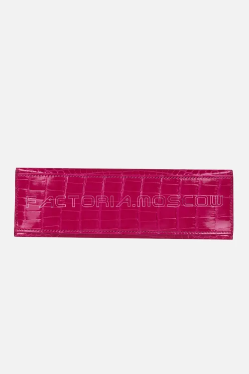 Hermes Kelly Pochette Rose Sheherazade Shiny Alligator GHW